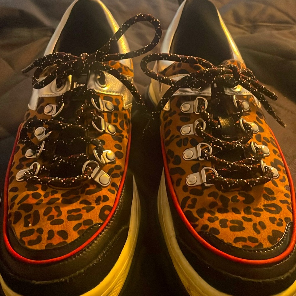 Women's cheetah print sneakers